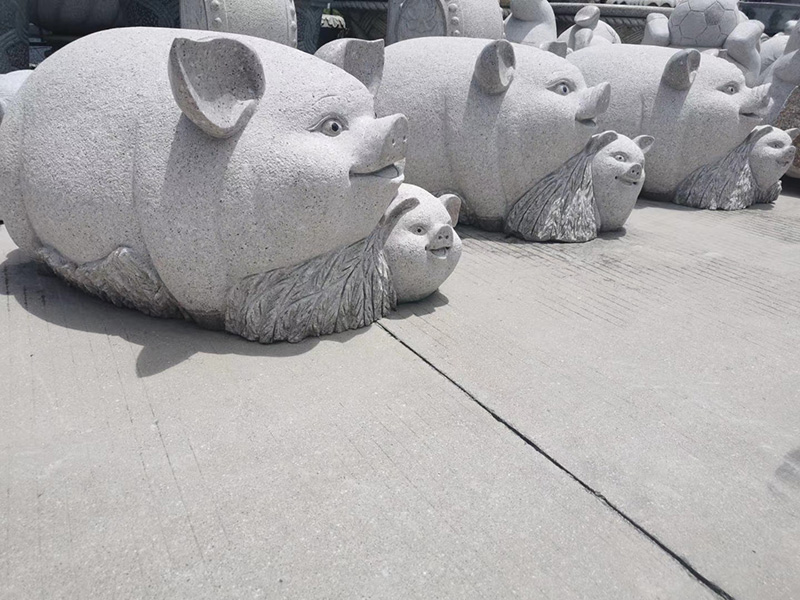 Stone Pig Statue